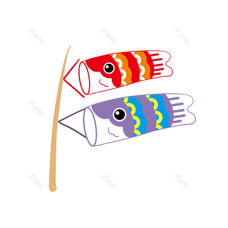 日本图片,卡通风筝元素,PNG,免抠素材